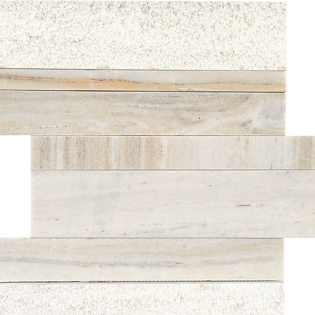 Marazzi Haven Point 9" x 12" Mix Natural Stone Stacked Mosaic