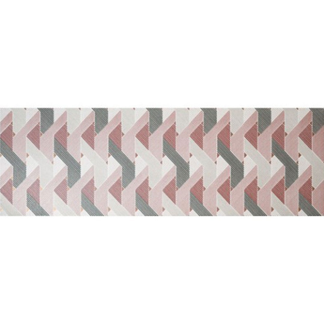 Daltile-Eclettica-15-x-48-Rectified-Matte-Ceramic-Deco-Wave-Wall-Tile-White-|-Cream-|-Purple-|-Rose