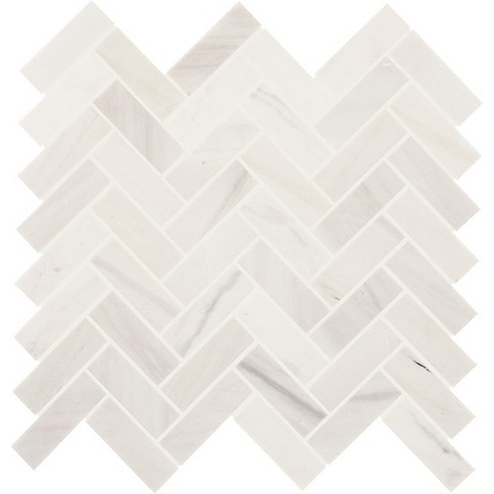 Daltile-Eclessia-Marble-13-x-14-Polished-Natural-stone-1x3-Herringbone-Mosaic-Arabescato-Argento