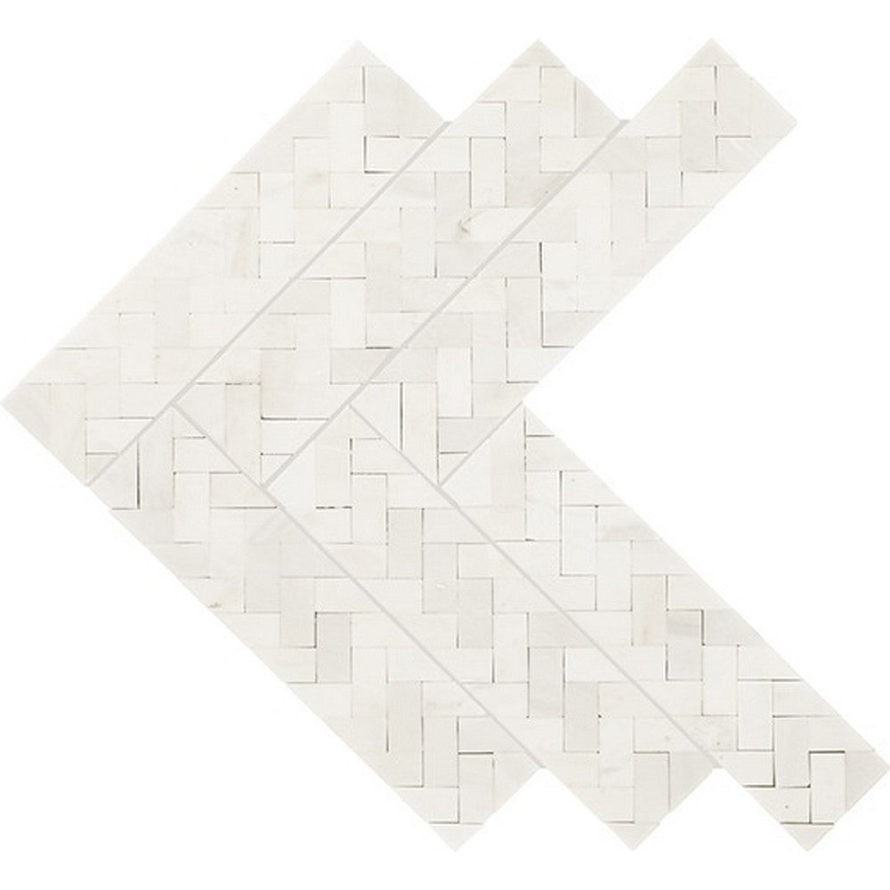 Daltile-Eclessia-Marble-13-x-14-Polished-Natural-stone-Double-Herringbone-Mosaic-Pacifica