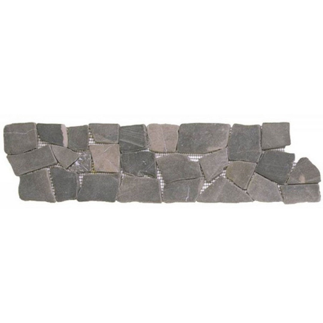Bati Orient Ancient 4" x 12" Matte Opus Marble Mosaic Border