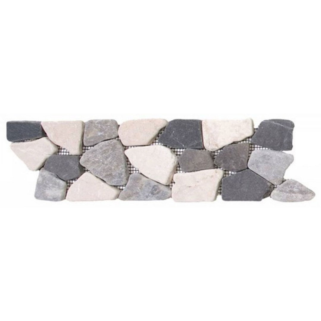 Bati Orient Ancient 4" x 12" Matte Opus Marble Mosaic Border