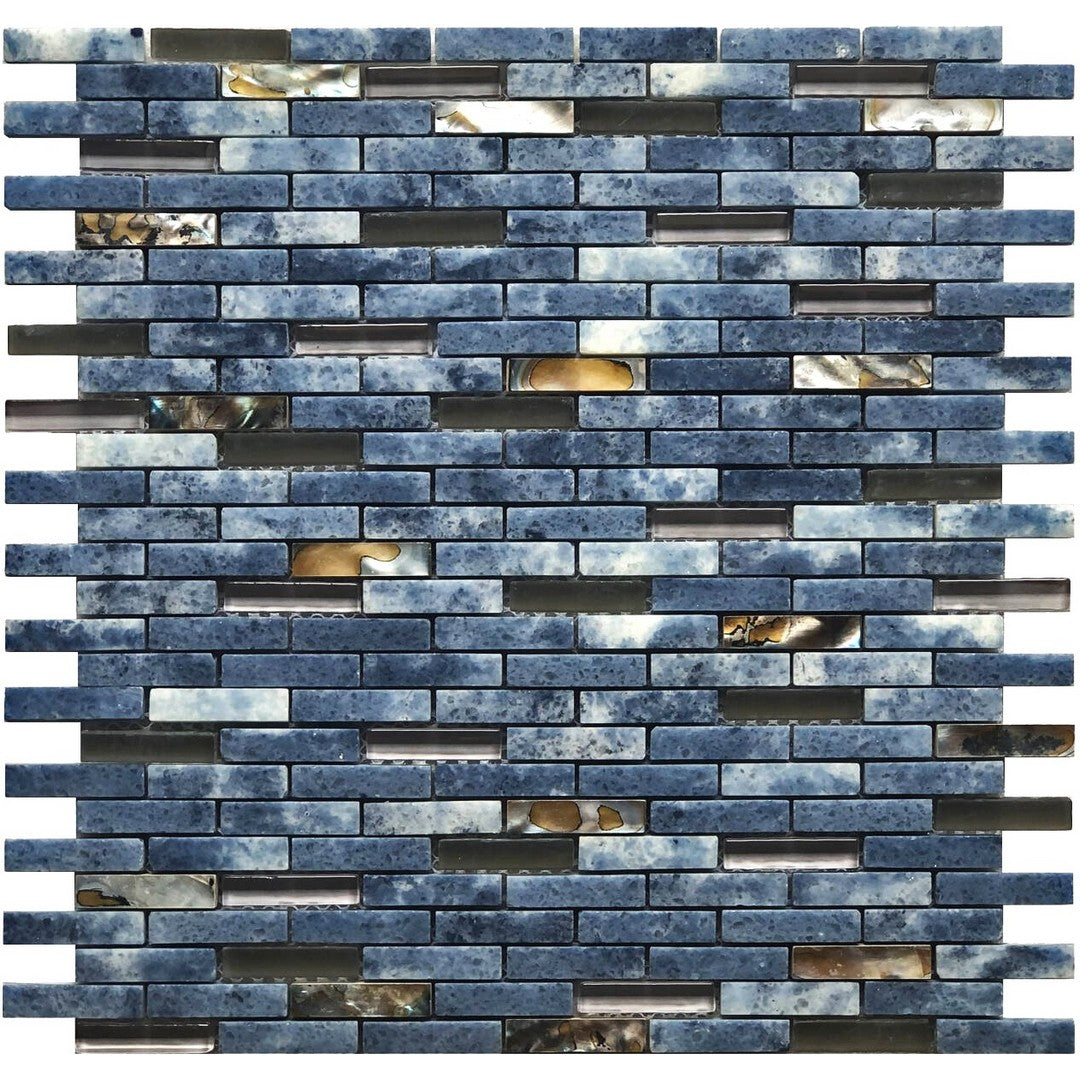 Bati Orient Terrazzo 12" x 12" Mother Of Pearl, Glass Brick Mosaic