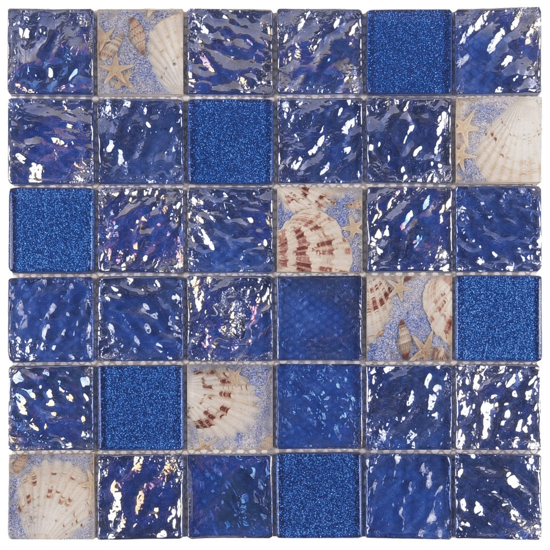 Bati Orient Terrazzo 12" x 12" Glossy Décor Glass & Stone 2" Mosaic