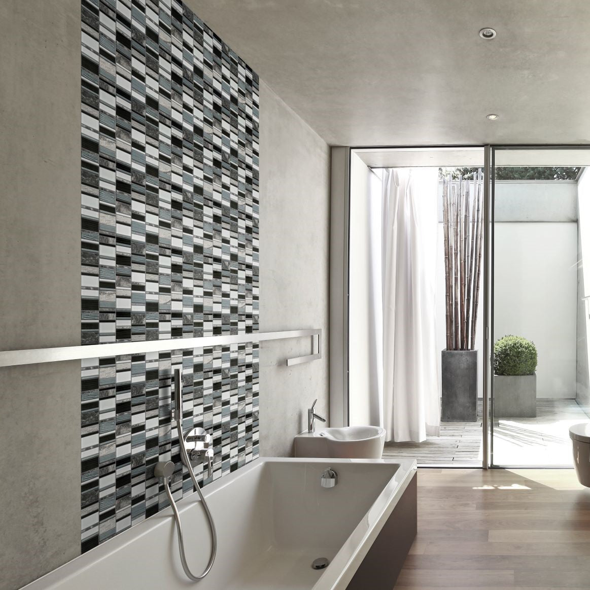 Bati-Orient-Terrazzo-12-x-12-Mixed-Rectangle-Glass-&-Marble-Mosaic-Black-Grey-White