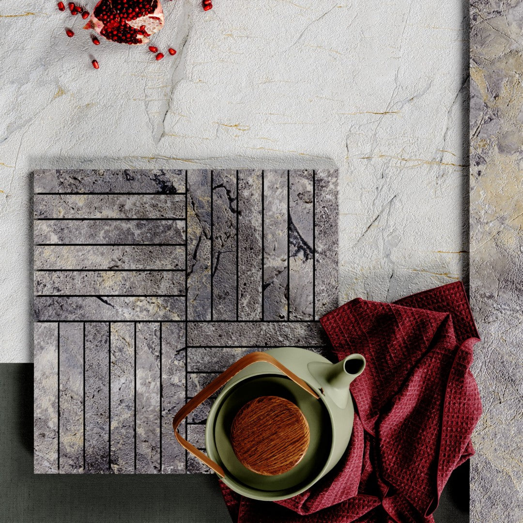 Crossville-Marblique-12-x-12-Unpolished-Porcelain-1x6-Alternating-Mosaic-Invisible-Grey