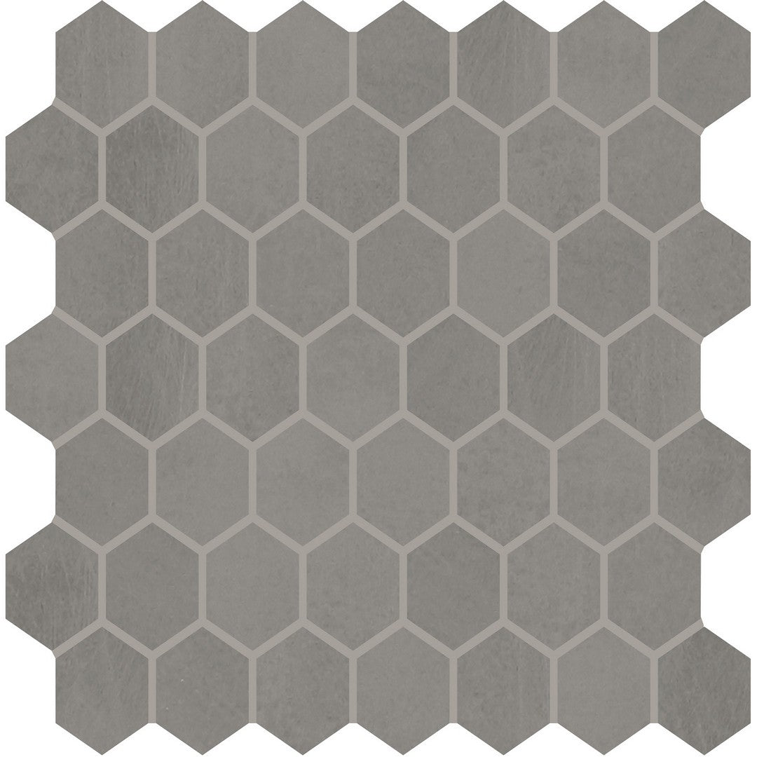 Marazzi Moroccan Concrete 10" x 12" Matte 1.5" Hexagon Ceramic Mosaic