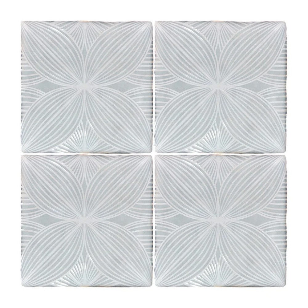 Lungarno Melody 5" x 5" Pressed Glossy Ceramic Audrey Decor Wall Tile