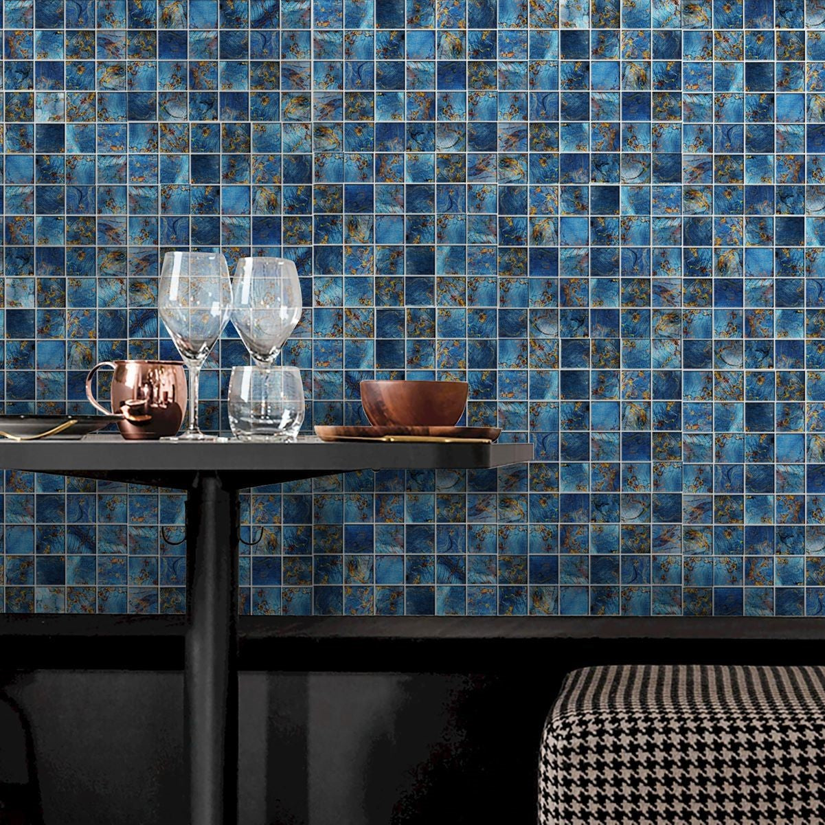 Bati-Orient-Metal-Art-12-x-12-Aluminum-2-Mosaic-Blue