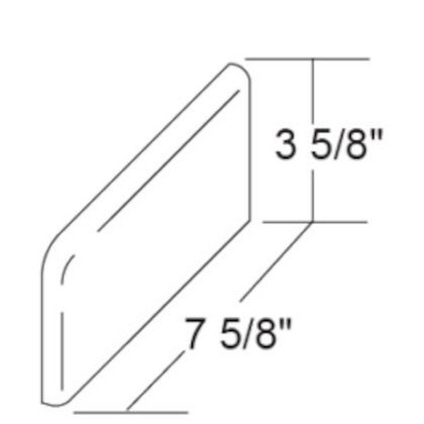 Metropolitan Ceramics Quarry Basics 4" x 8" Unglazed Bullnose Corner Right