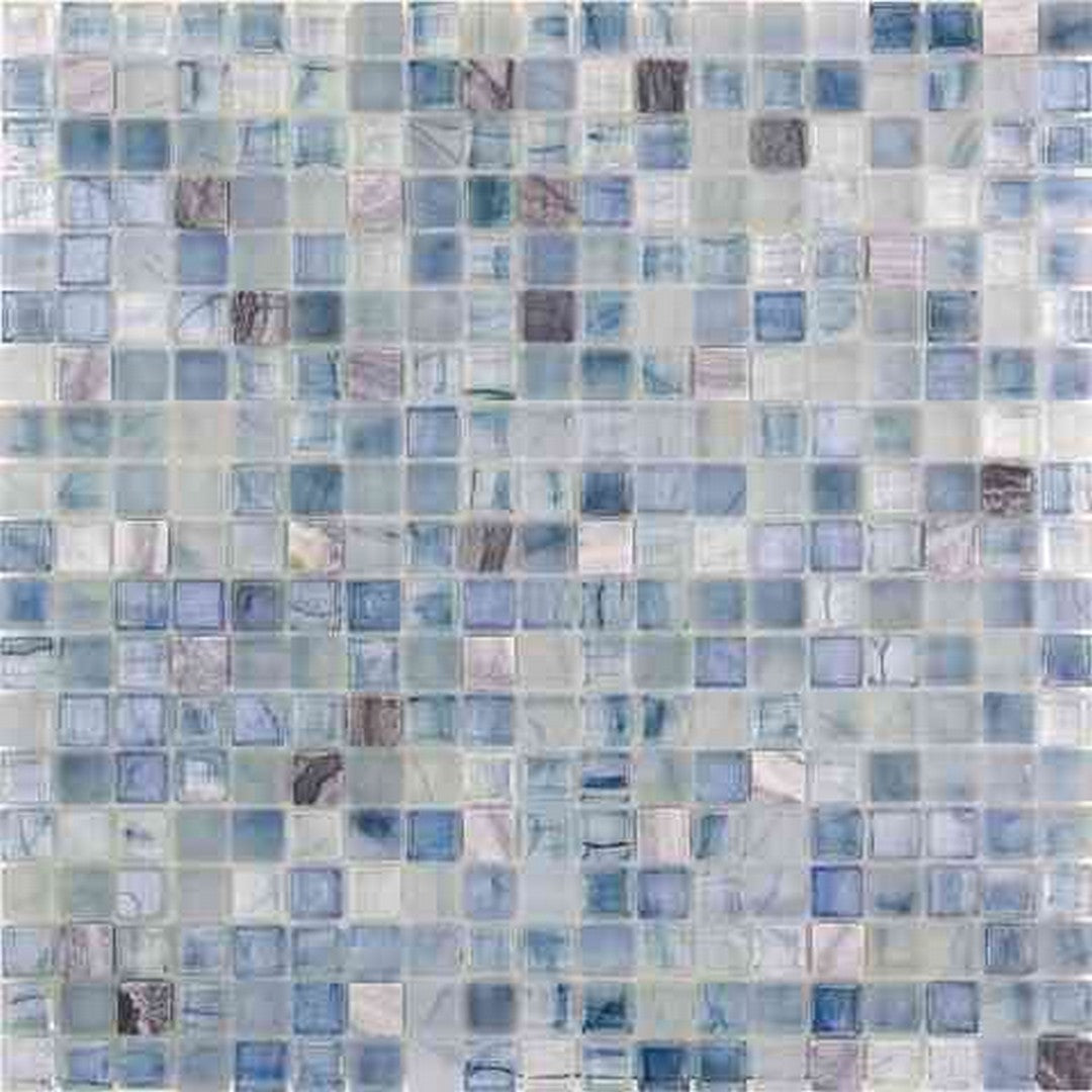 MiR Alma Mix Blue 11.6" x 11.6" Glass 0.6" Mosaic