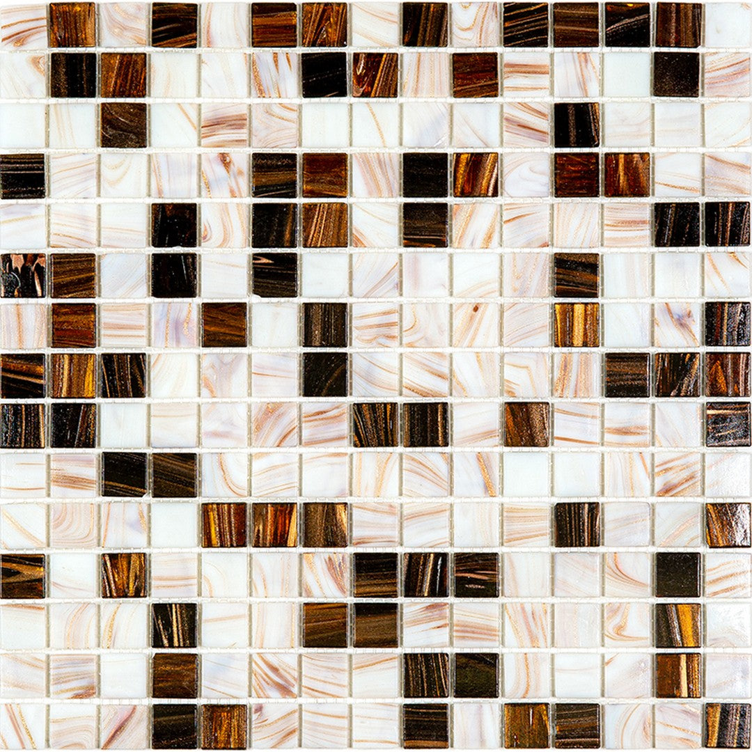 MiR Alma Mix Beige 12" x 12" Glass 0.8" Mosaic