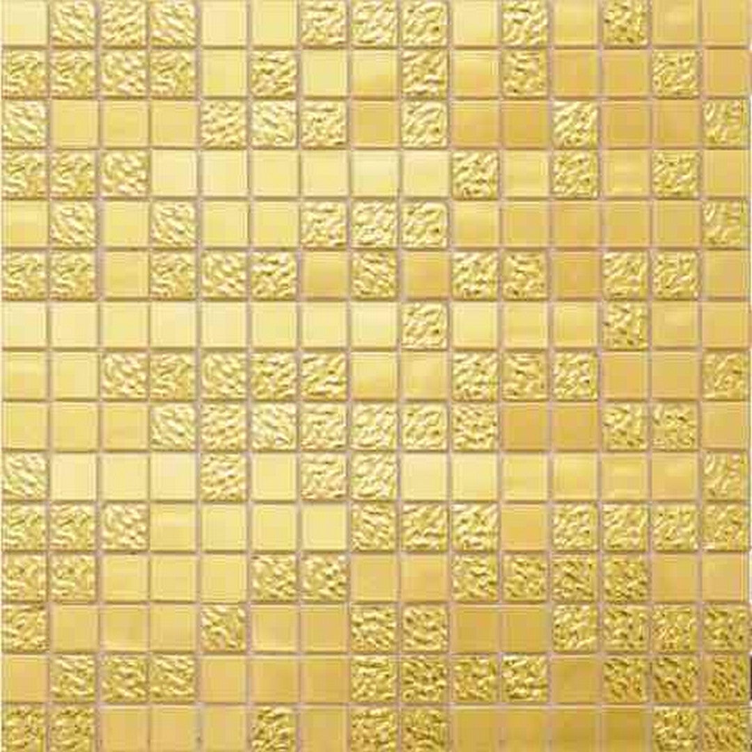 MiR Alma Mix Yellow 12" x 12" Glass 0.8" Mosaic