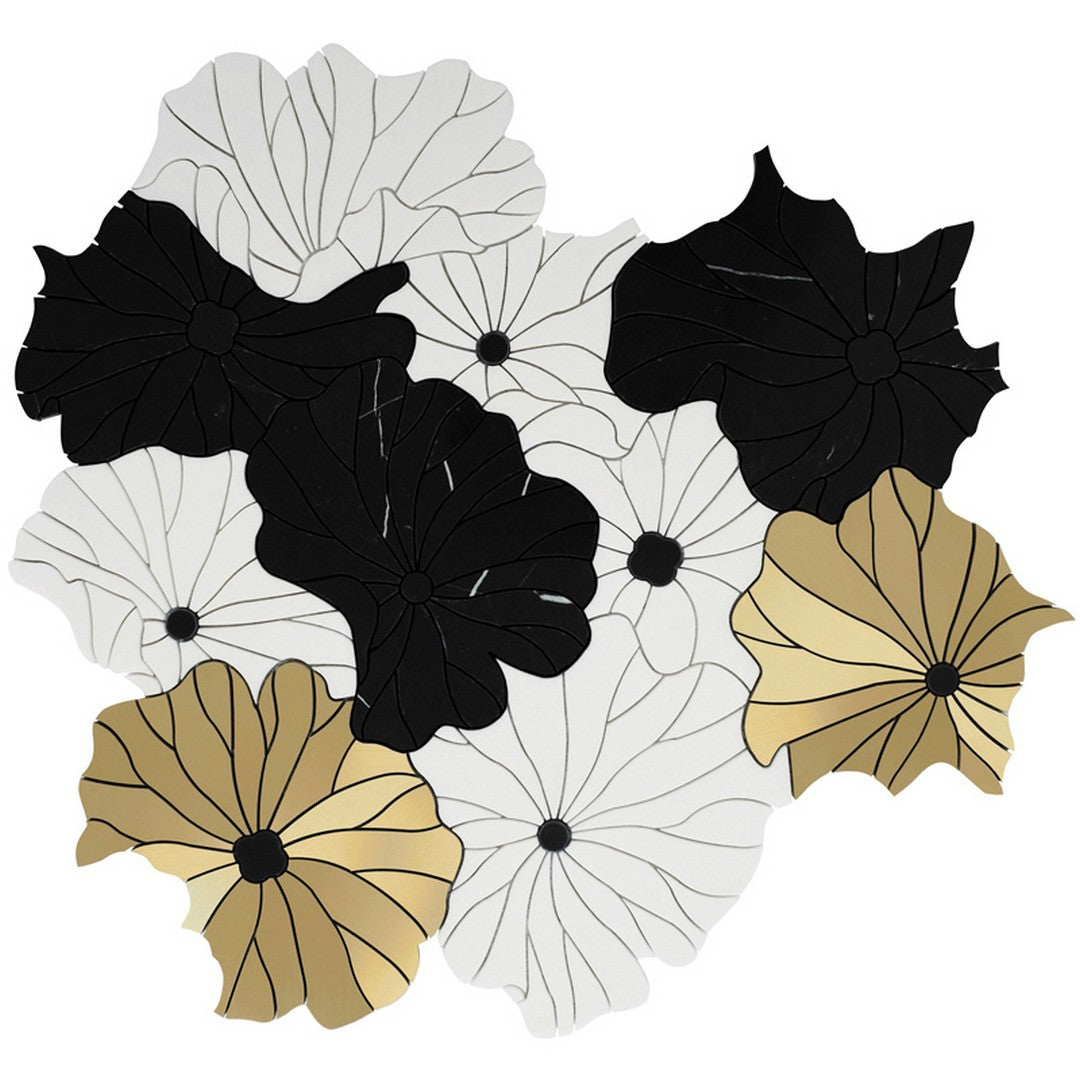 MiR Majesty 18.4" x 18" Polished Natural Stone Decorative Mosaic