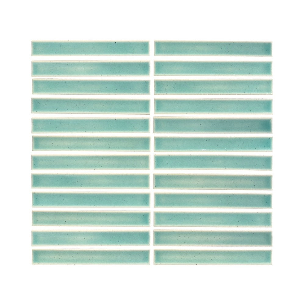 Lungarno Midmod 11.65" x 11.77" Pressed Glossy Porcelain 1x6" Bars Mosaic