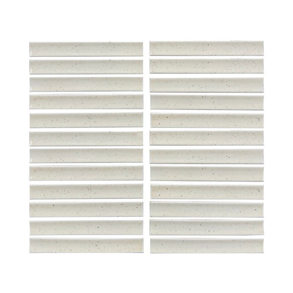 Lungarno Midmod 11.65" x 11.77" Pressed Glossy Porcelain 1x6" Bars Mosaic