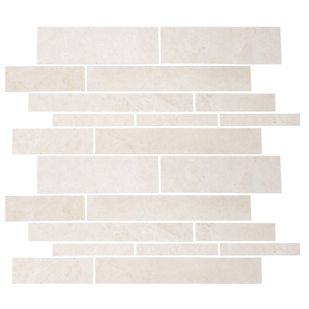 Tesoro Ice 12" x 12" Honed Random Linear Natural Stone Mosaic