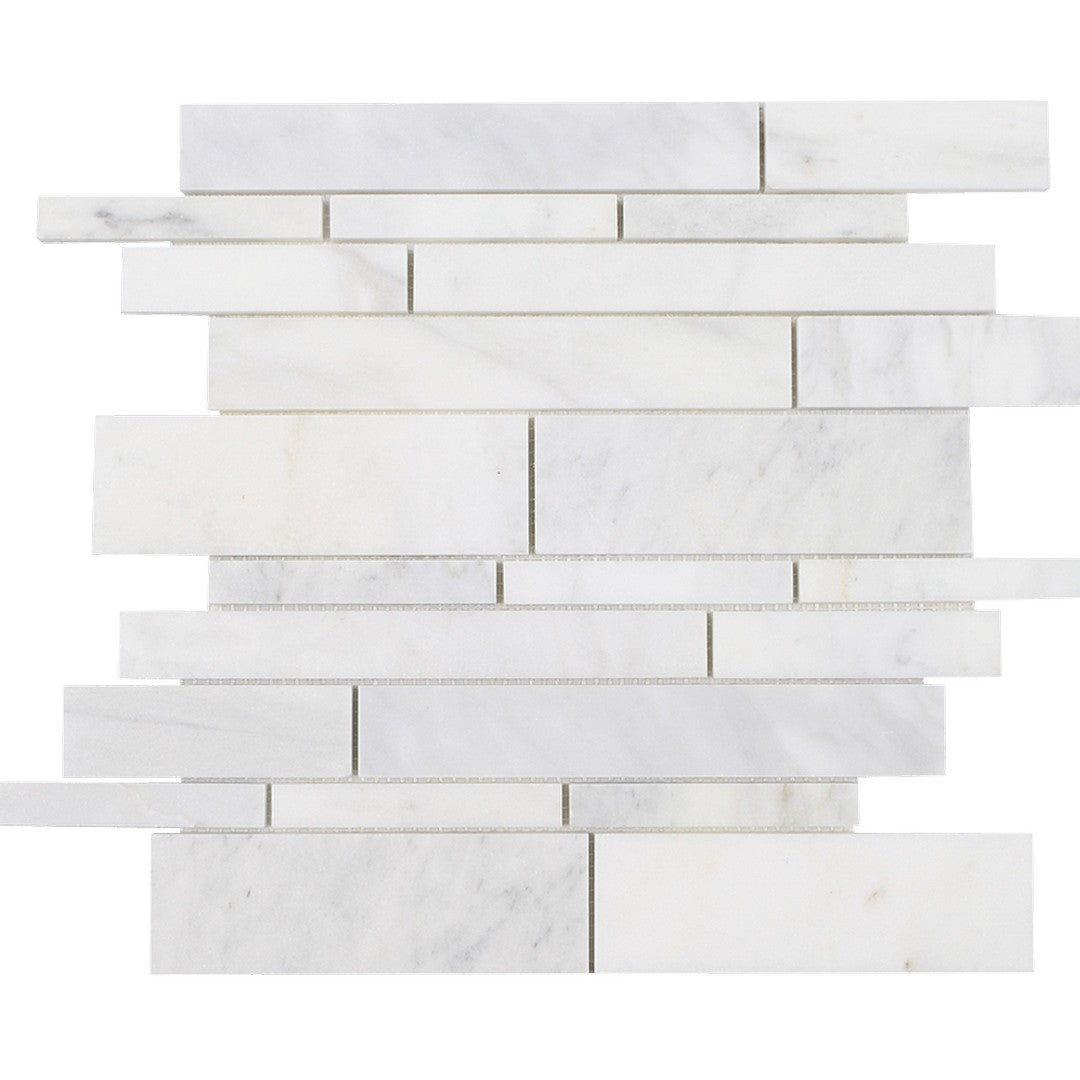Tesoro Ice 12" x 12" Honed Random Linear Natural Stone Mosaic