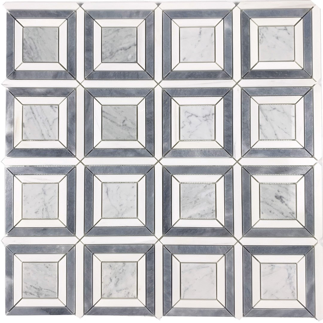 Tesoro Waterjet 12" x 12" Lente Natural Stone Mosaic