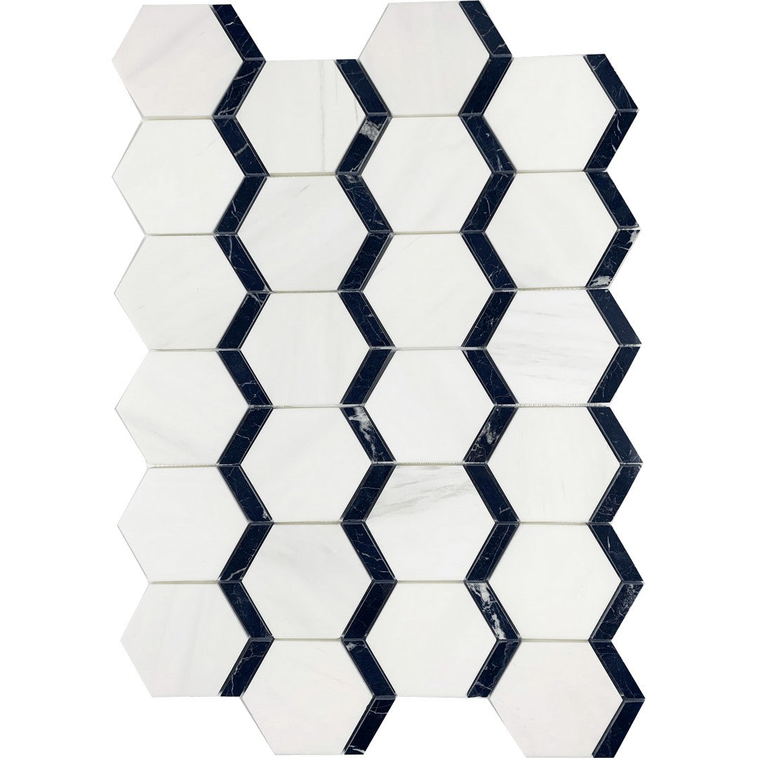 Tesoro-Waterjet-8.25-x-11.75-Naples-Natural-Stone-Mosaic-Dolomite-Nero-Black