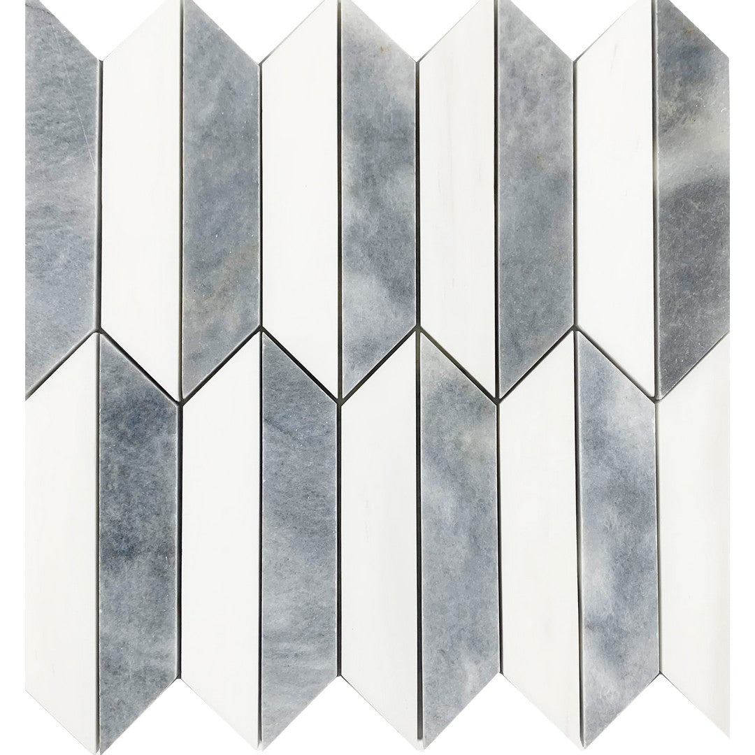 Tesoro Waterjet 10.75" x 11" Picket Natural Stone Mosaic