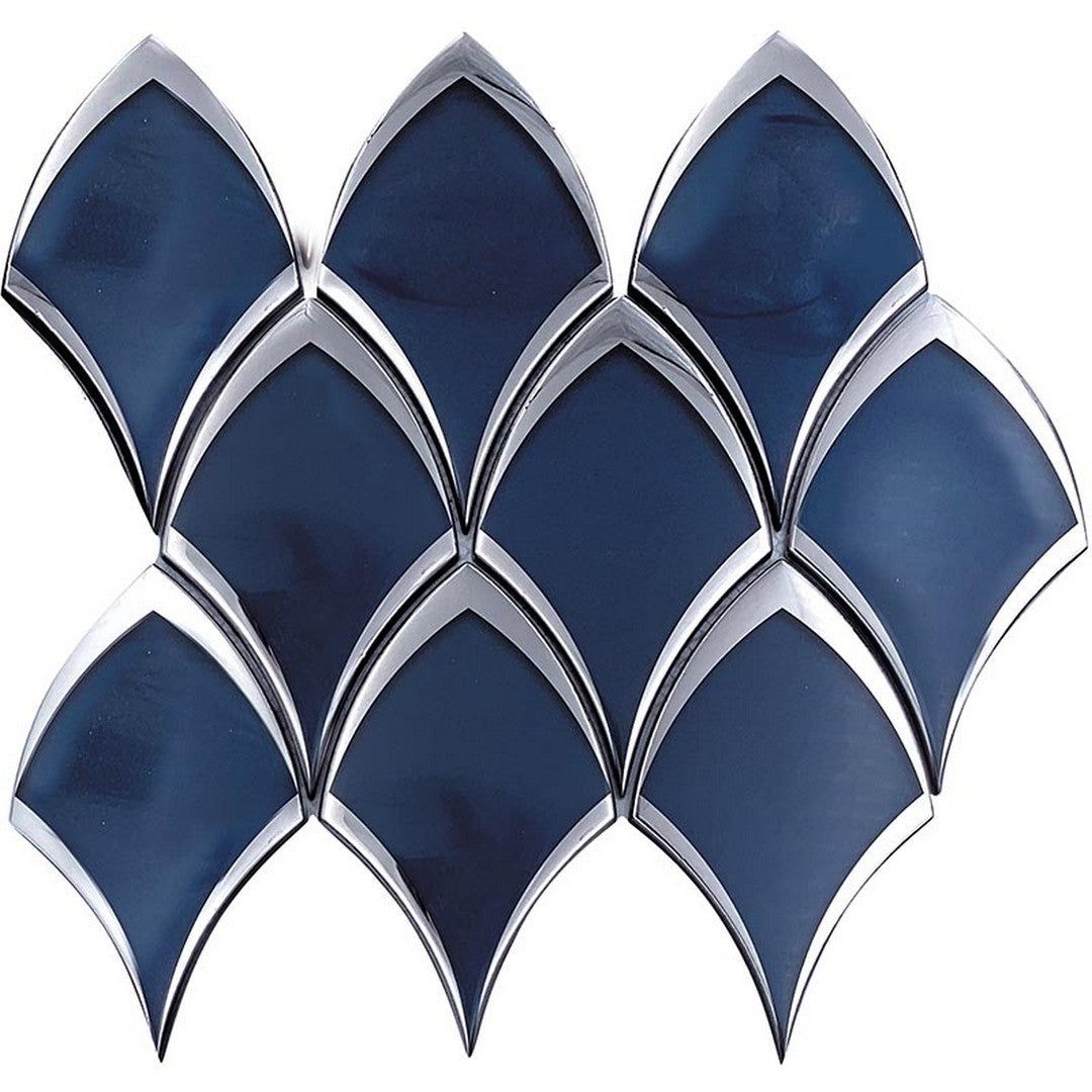 MiR Monaco 10.2" x 12" Glossy Glass Fan Mosaic