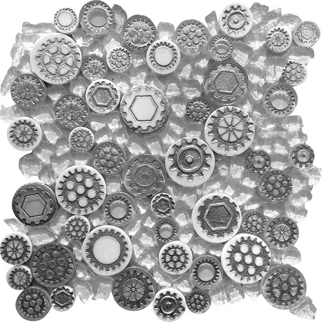 MiR Netherlands 11.6" x 11.6" Glass & Resin Round Mosaic