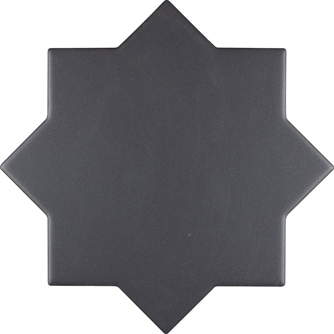 MiR Moorish 5" x 5" Pressed Matte Ceramic Star Tile