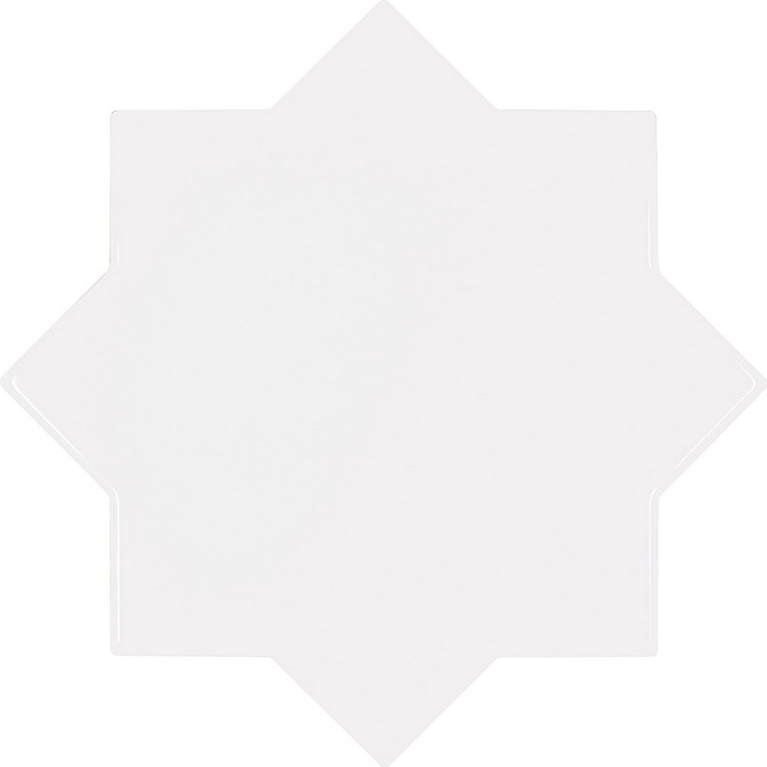 MiR Moorish 5" x 5" Pressed Glossy Ceramic Star Tile