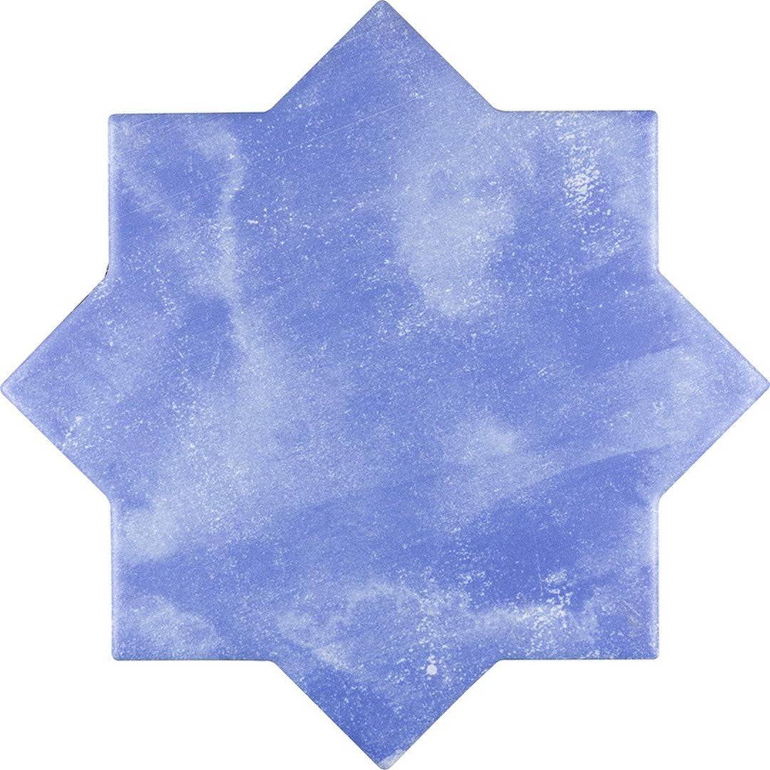 MiR Moorish 5" x 5" Pressed Matte Ceramic Star Tile