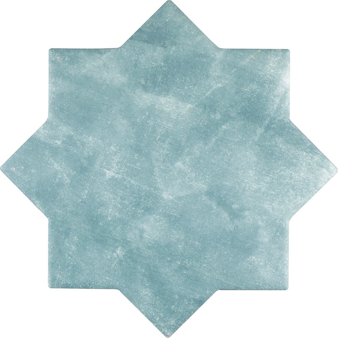 MiR Moorish 5" x 5" Pressed Matte Ceramic Star Tile