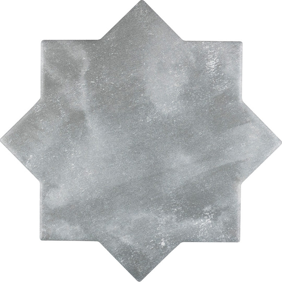 MiR Moorish 5" x 5" Pressed Matte Ceramic Star Tile
