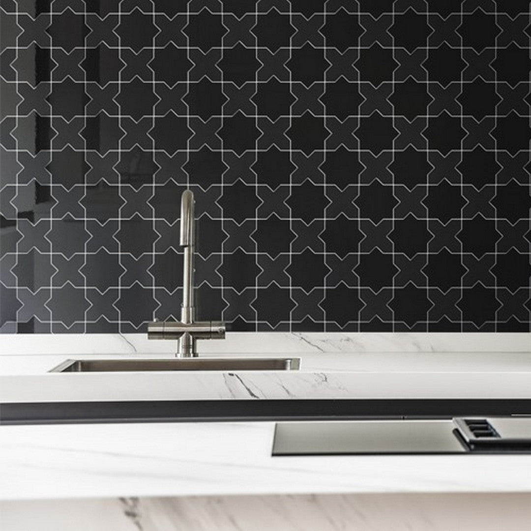 MiR-Moorish-5-X-5-Glossy-Ceramic-Star-Tile-Nero