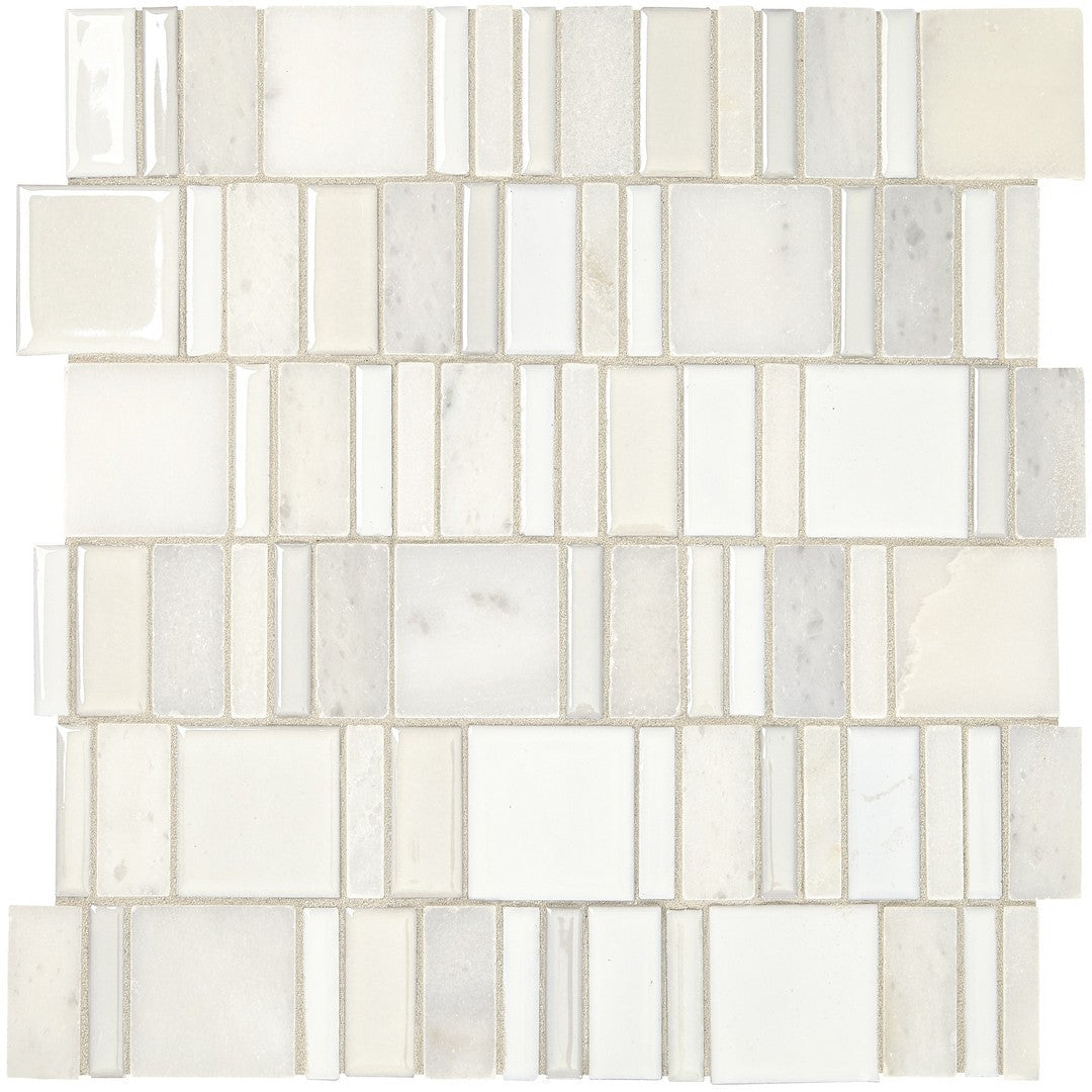 Marazzi Midpark 14" x 14" Matte Natural Stone 2" Random Square Mosaic
