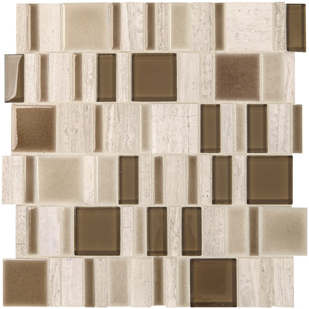 Marazzi Midpark 14" x 14" Matte Natural Stone 2" Random Square Mosaic