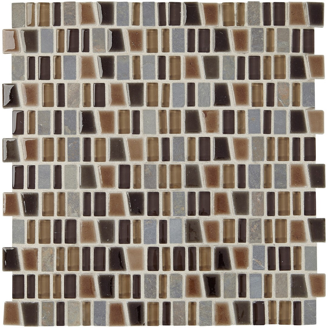Marazzi Midpark 12" x 12" Matte Natural Stone 1" Random Trapezoid Mosaic