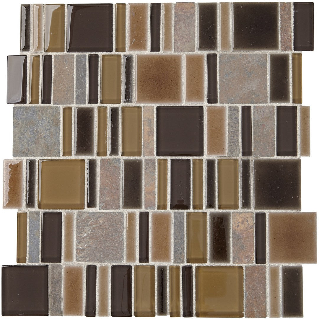 Marazzi Midpark 14" x 14" Matte Natural Stone 2" Random Square Mosaic