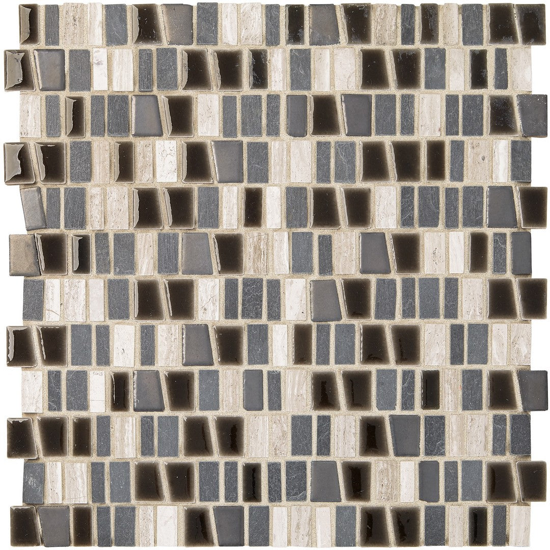 Marazzi Midpark 12" x 12" Matte Natural Stone 1" Random Trapezoid Mosaic