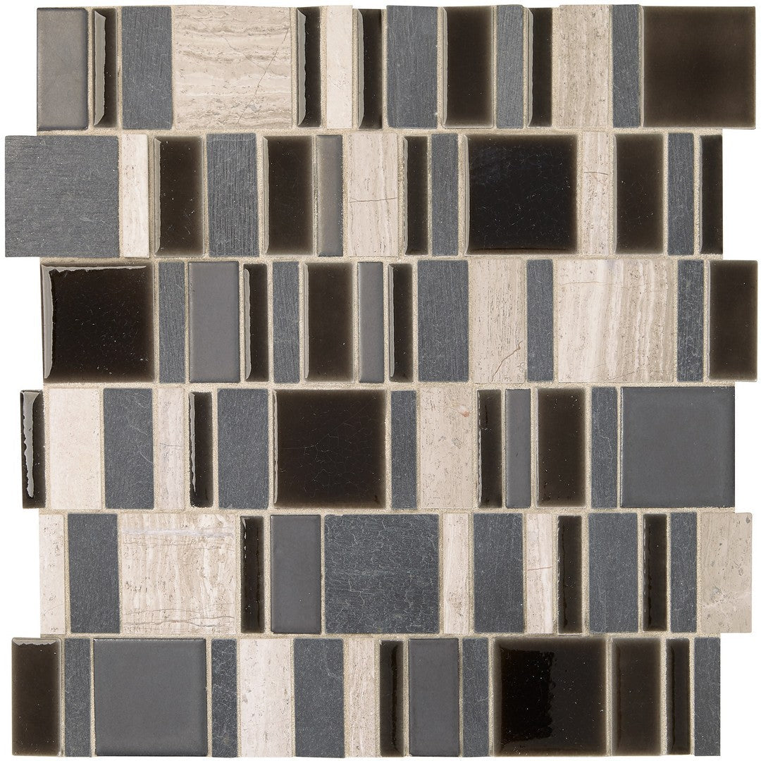 Marazzi Midpark 14" x 14" Matte Natural Stone 2" Random Square Mosaic