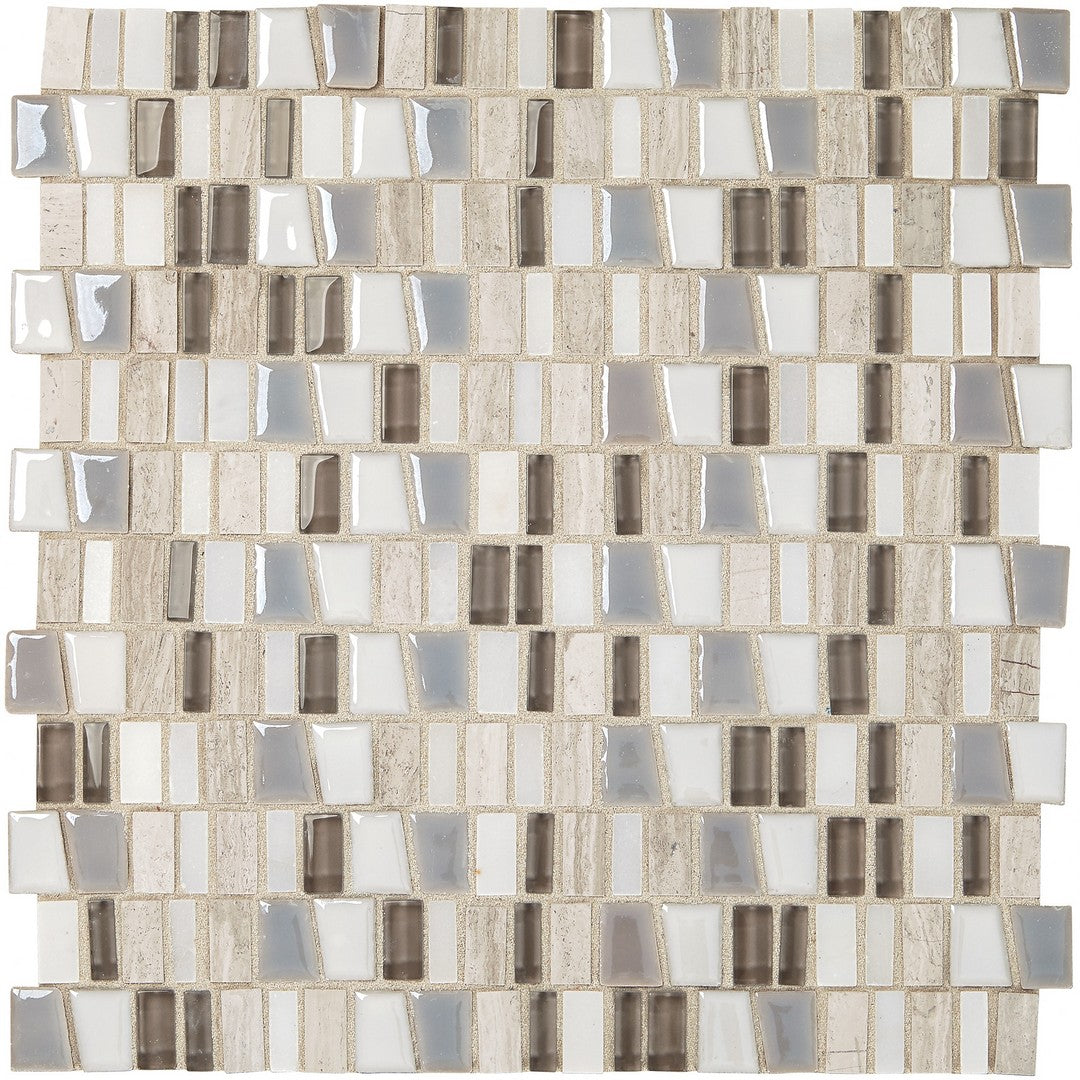 Marazzi Midpark 12" x 12" Matte Natural Stone 1" Random Trapezoid Mosaic
