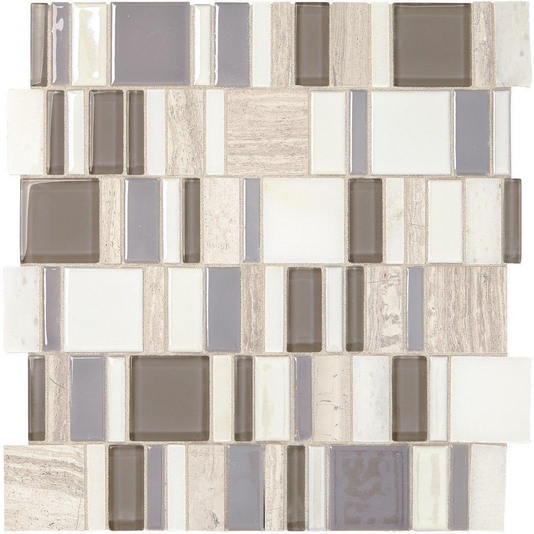 Marazzi Midpark 14" x 14" Matte Natural Stone 2" Random Square Mosaic