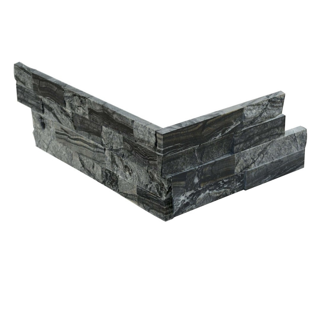 Bedrosians Marble Silver Sheen 6" x 26" Polished Ledger Corner