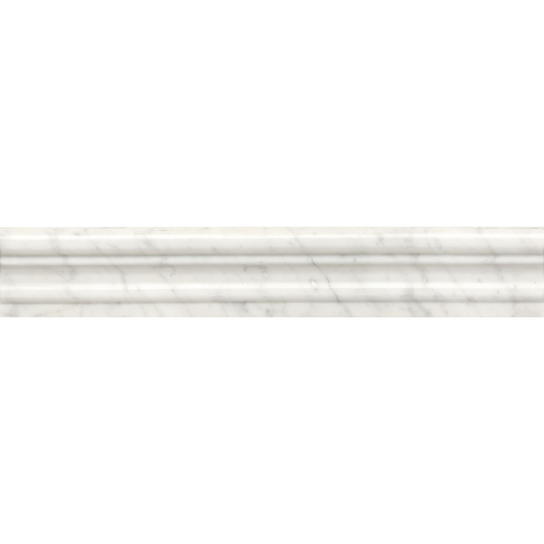 Bedrosians Marble White Carrara 2" x 12" Polished Trim