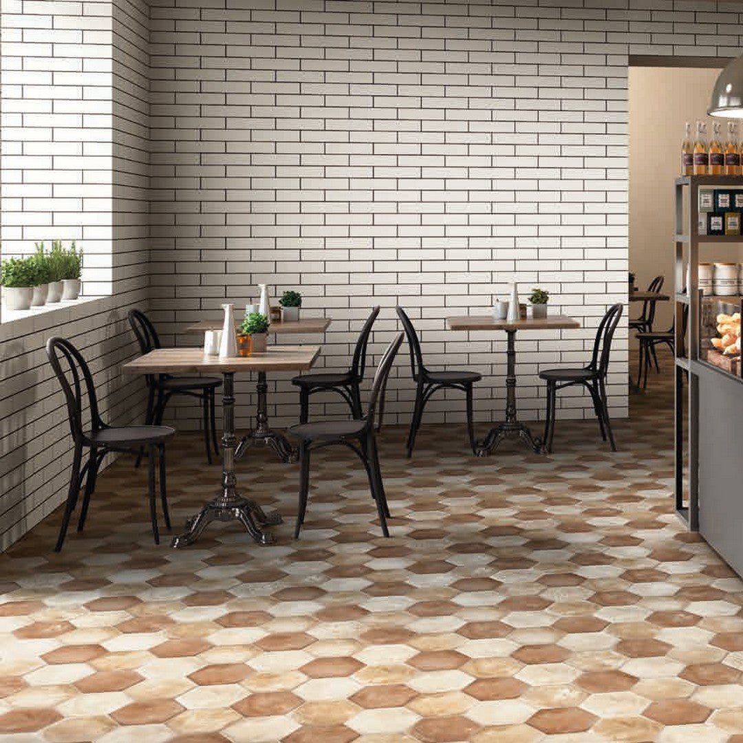 Marca-Corona-Terra-10-x-8.5-Matte-Hexagon-Porcelain-Tile-Avorio