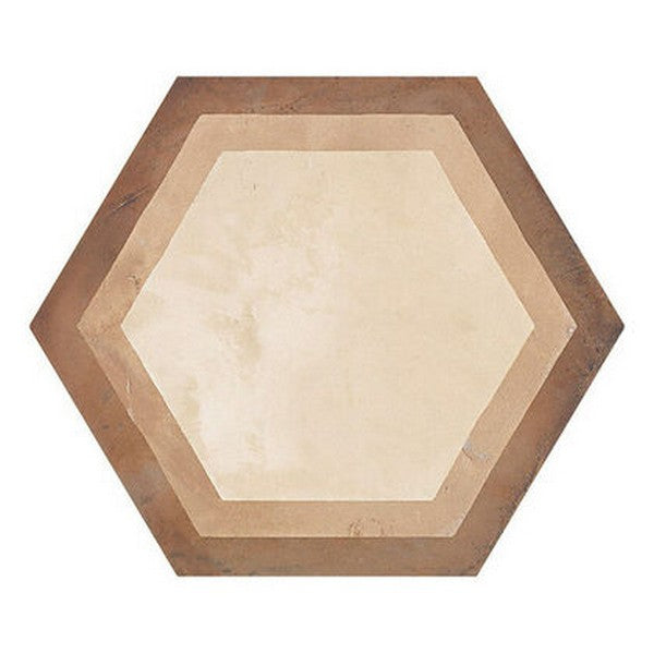 Marca Corona Terra 10" x 8.5" Matte Hexagon Deco Porcelain Tile