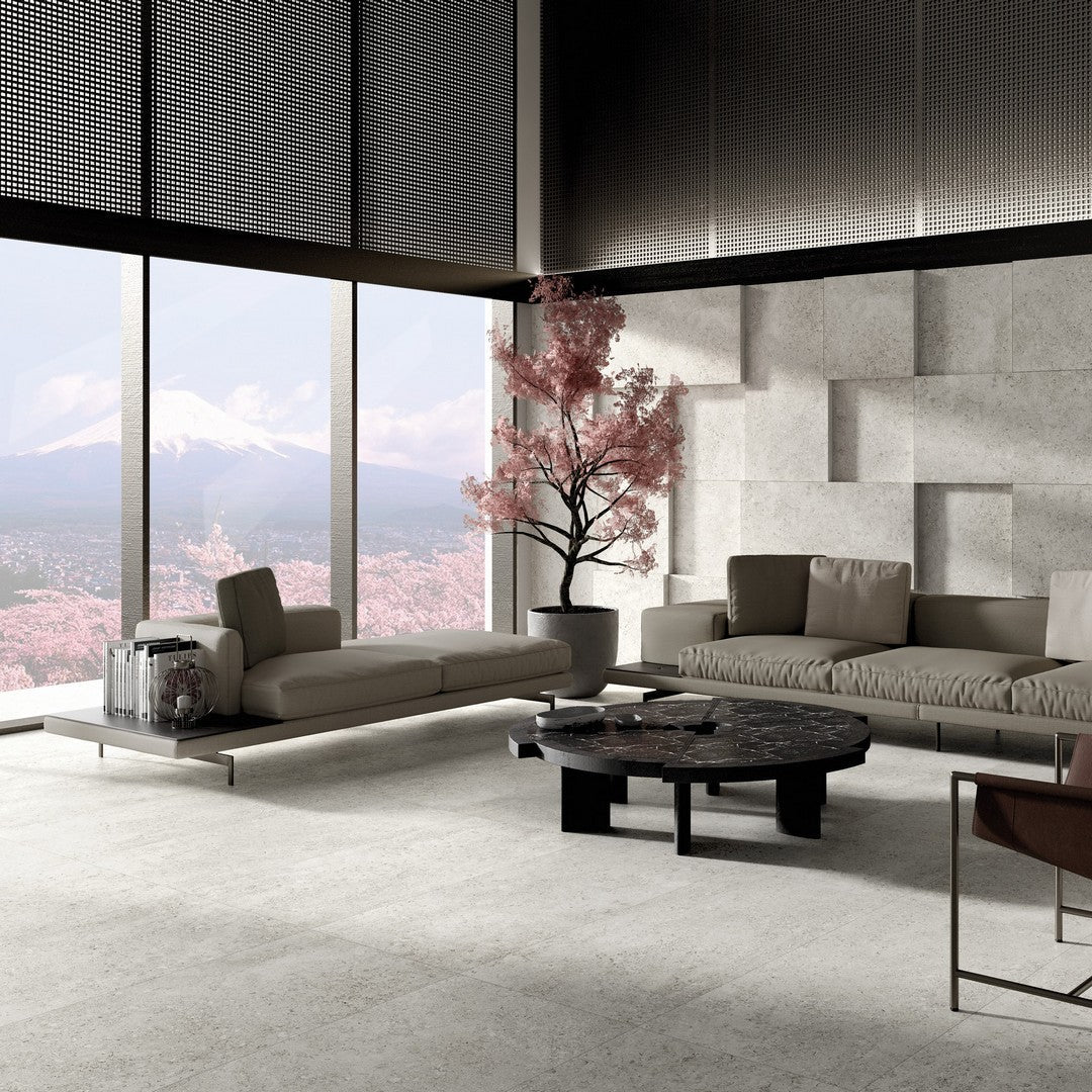 Tesoro-Shellstone-24-x-48-Rectified-Matte-Porcelain-Tile-White