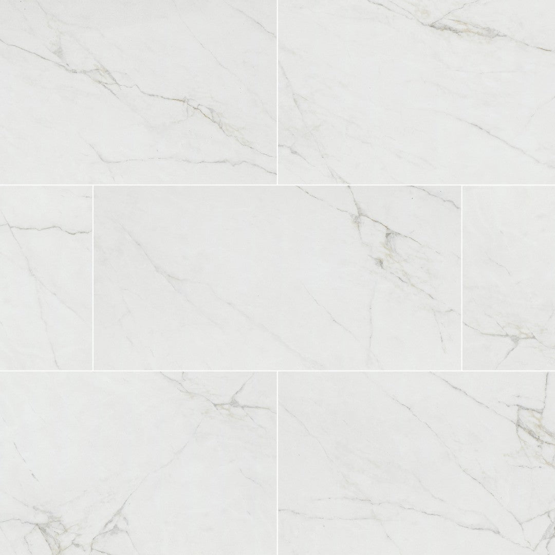 MS International Dymo Calacatta 12" x 24" Glossy Ceramic Wall Tile