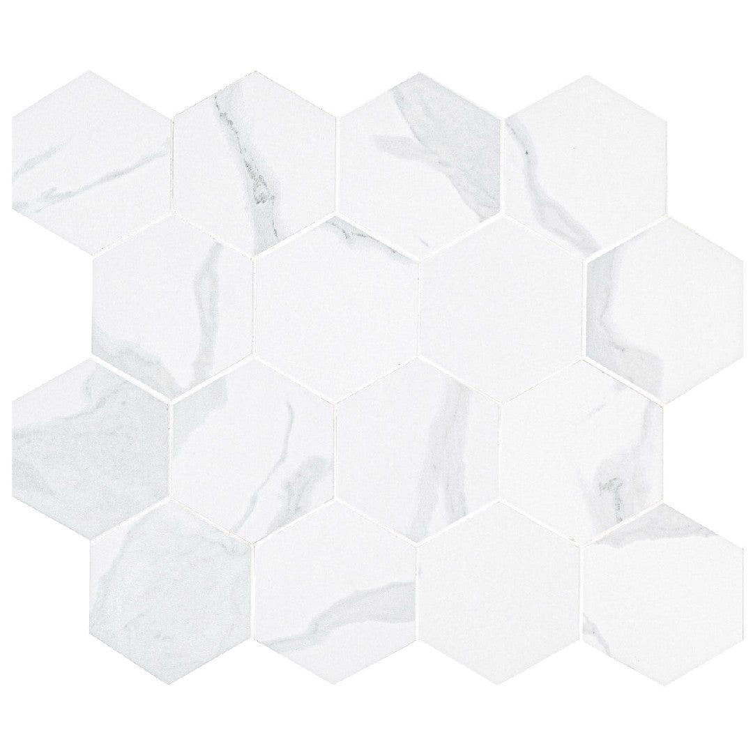 MS International Eden 12" x 12" Matte 3" Hexagon Porcelain Mosaic