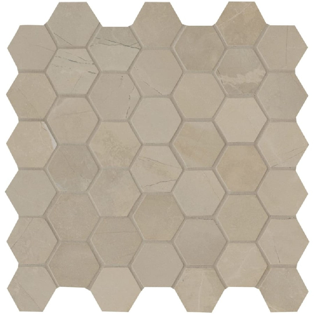 MS International Sande 12" x 12" Matte 2" Hexagon Porcelain Mosaic