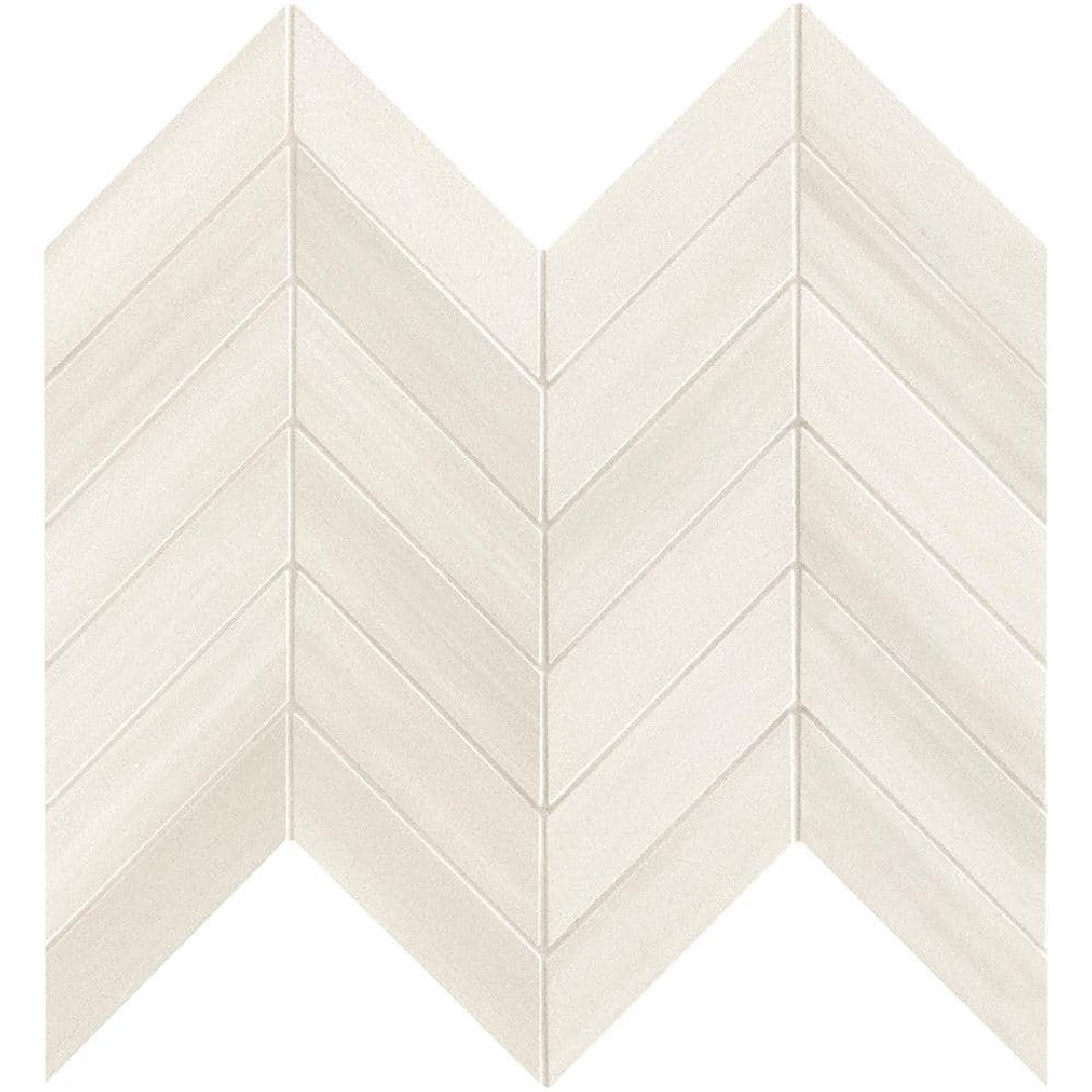 MS International Watercolor 12" x 15" Matte Chevron Porcelain Mosaic